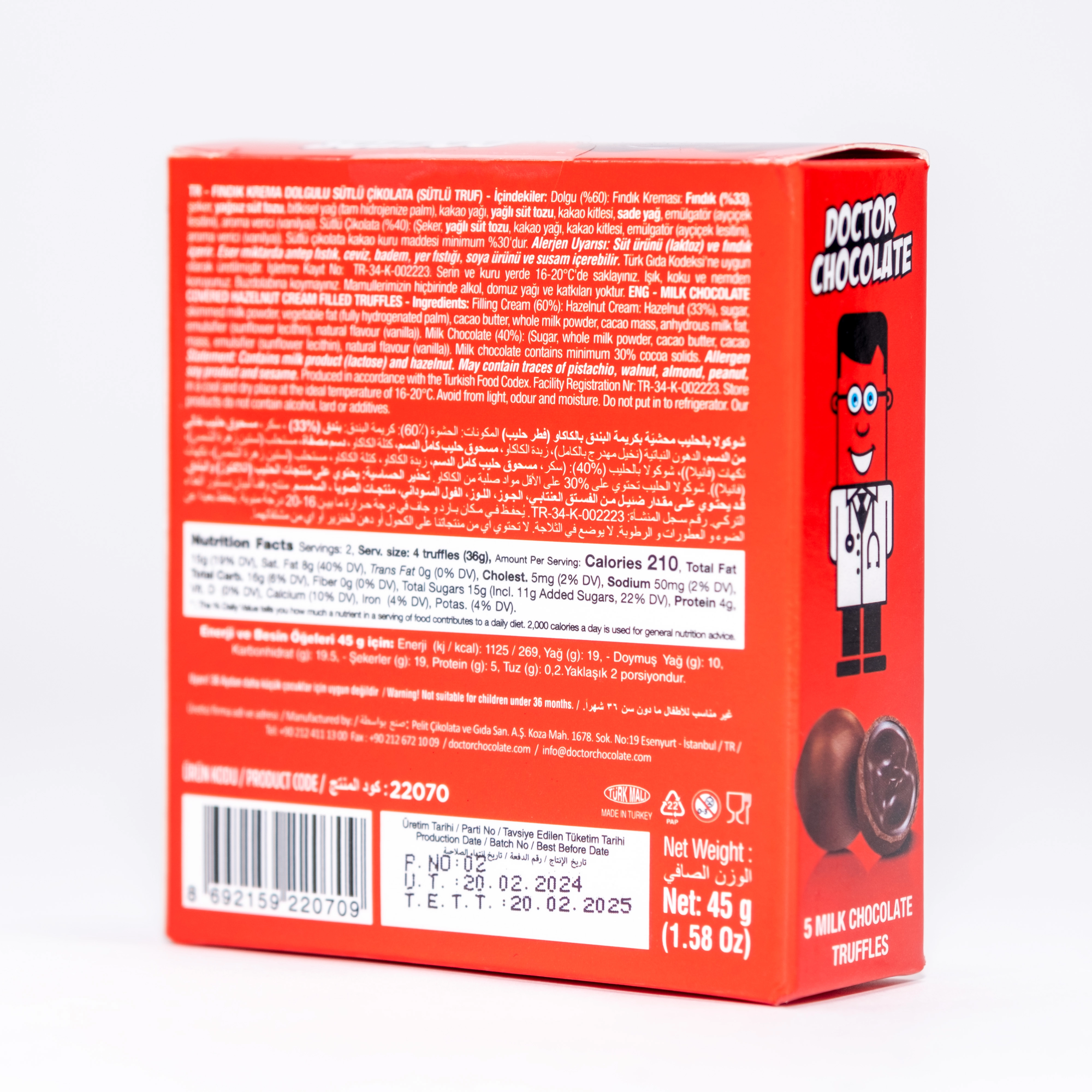 Doctor Chocolate Milk Truffle  45Gr.