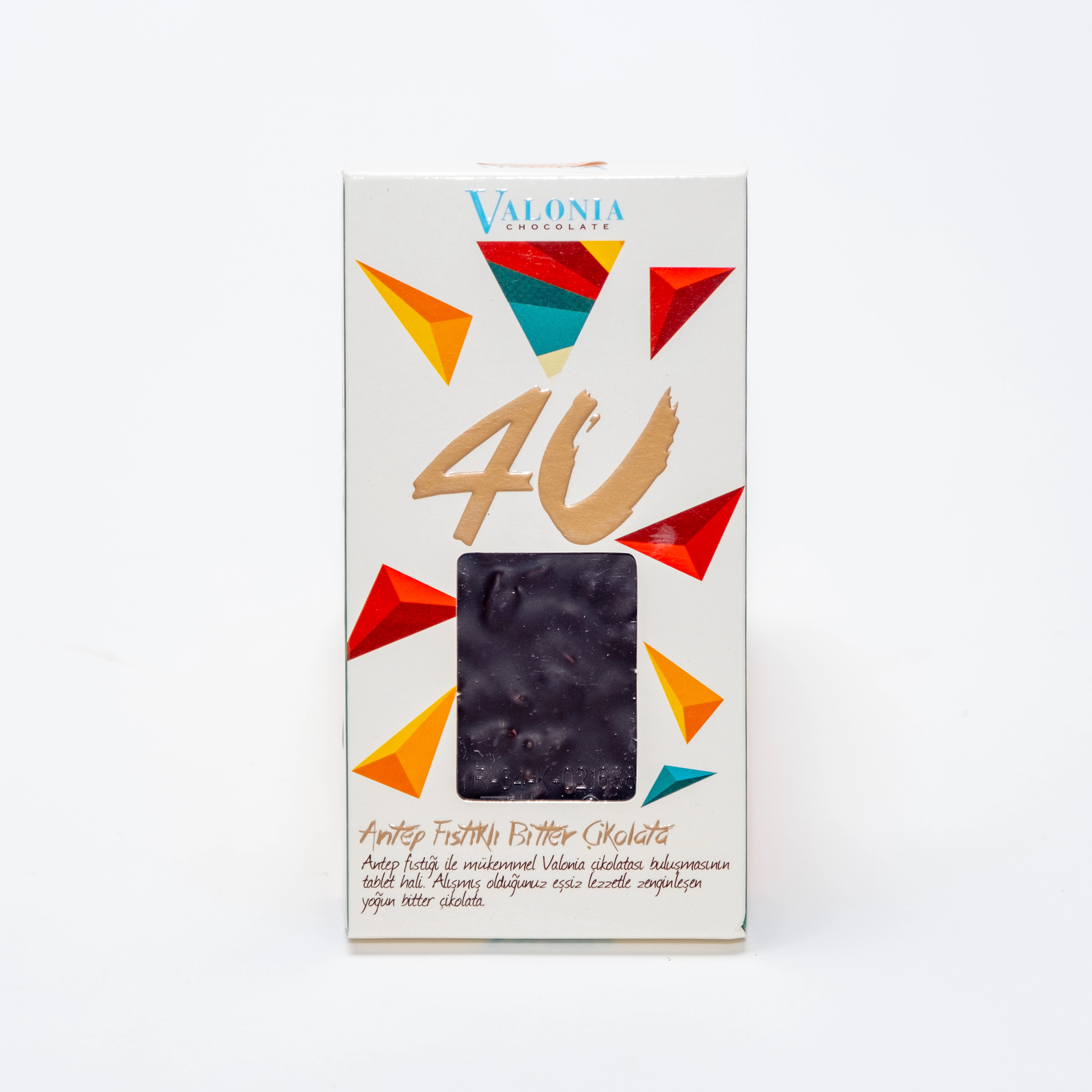 4U Bitter Antep Fıstıklı Çikolata  100Gr.