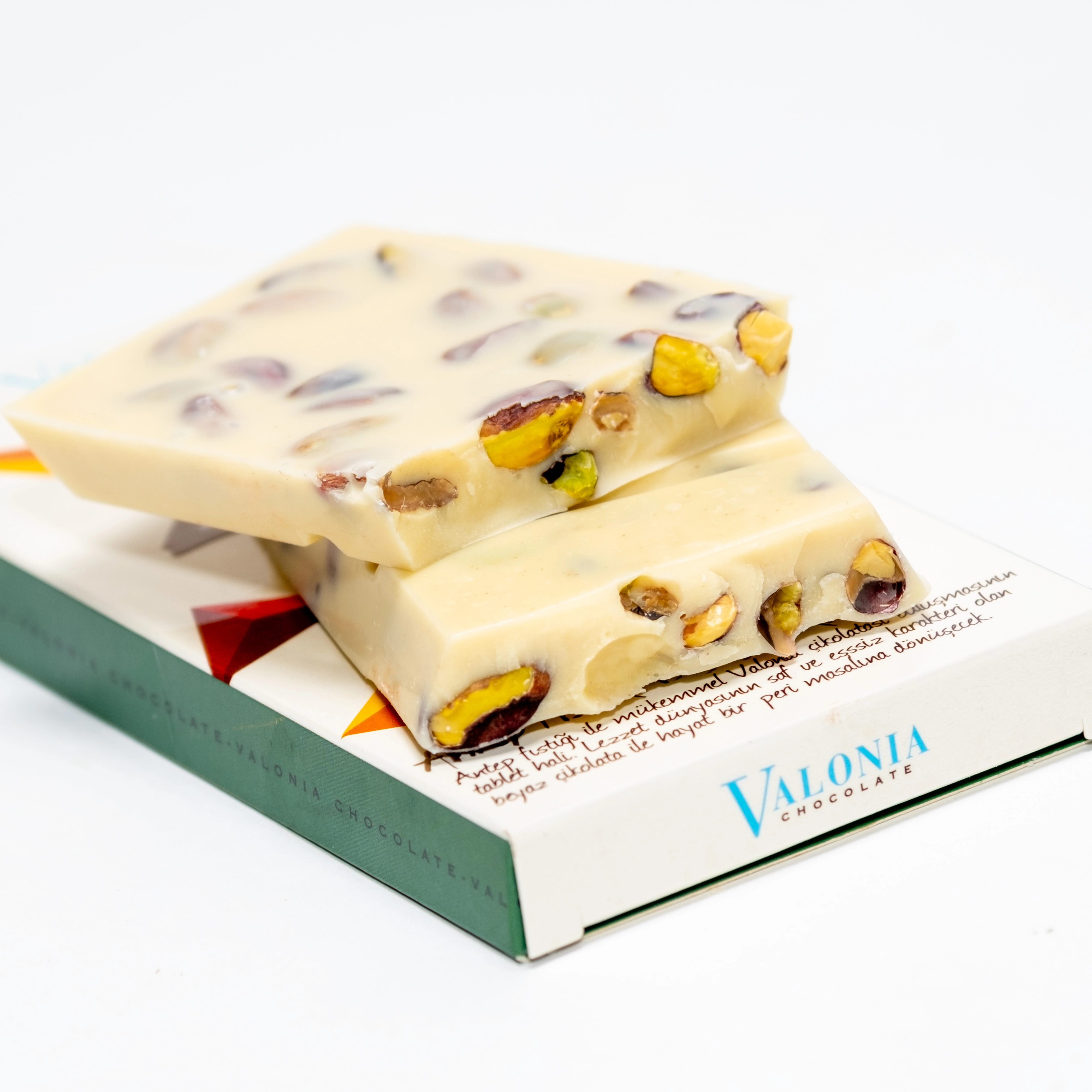 4U Beyaz Antep Fıstıklı Çikolata   100Gr