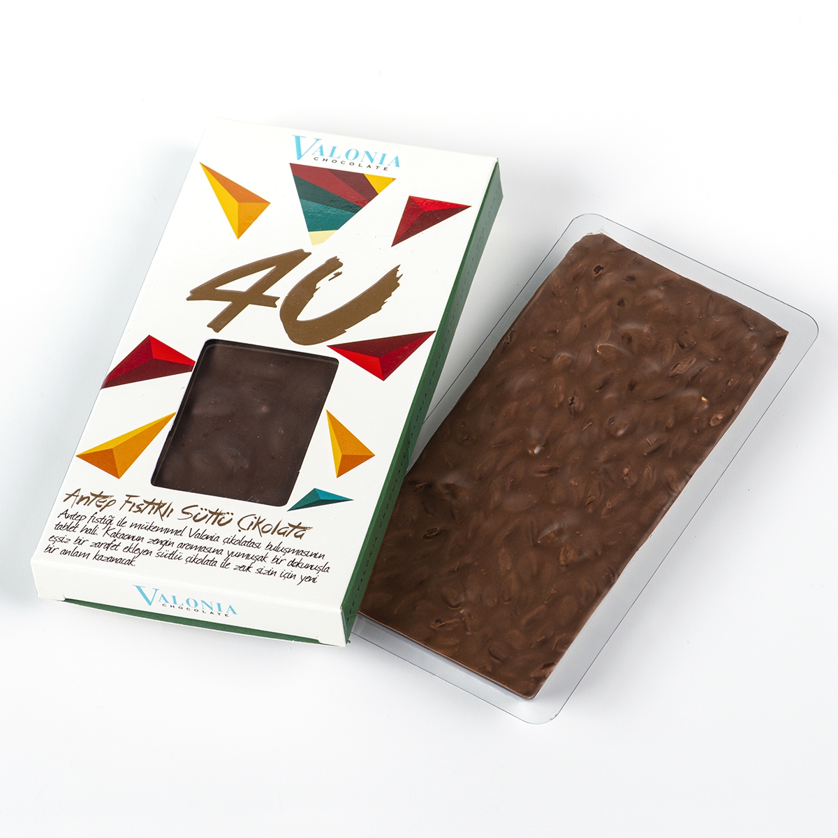 4U SÜTLÜ ANTEP FISTIKLI ÇİKOLATA - 100 gr