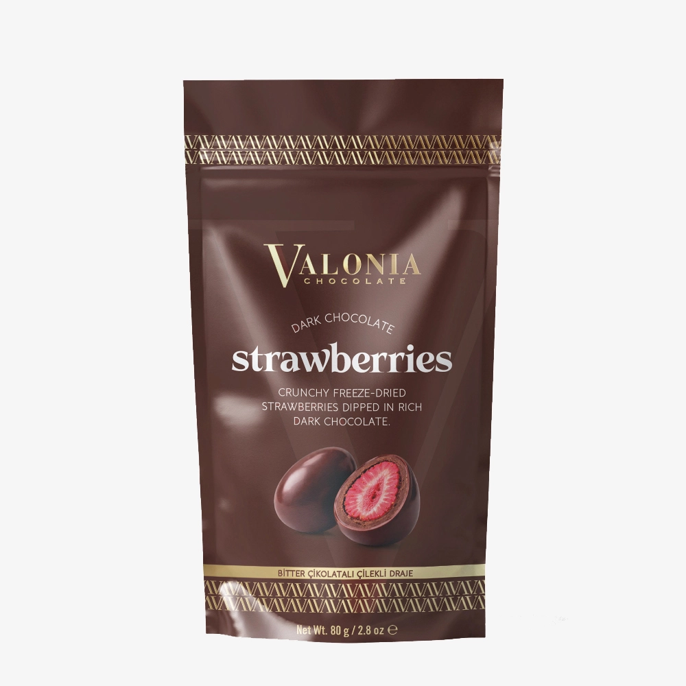 Bitter Çikolatalı Çilekli Draje 80gr