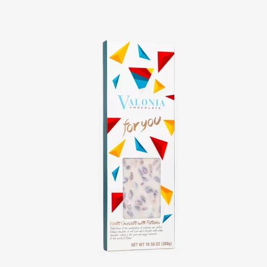 4U Beyaz Antep Fıstıklı Çikolata  300Gr.