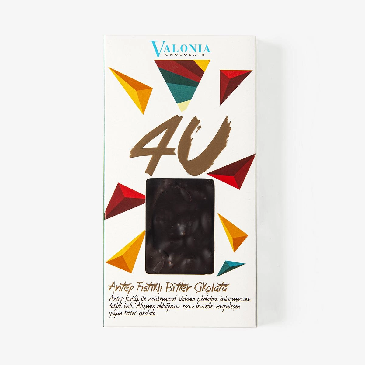 4U Bitter Antep Fıstıklı Çikolata  100Gr.