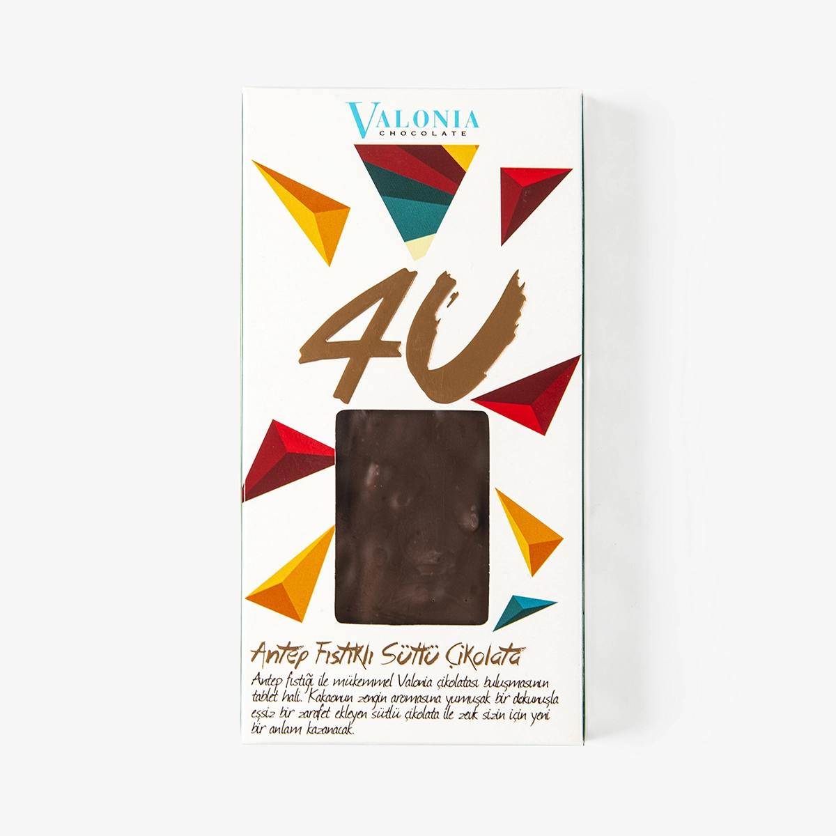 4U Sütlü Antep Fıstıklı Çikolata  100Gr.