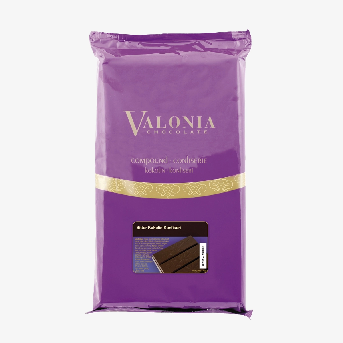 Bitter Kuvertür Konfiseri  2,5Kg.