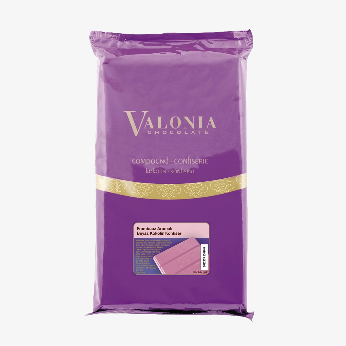 Frambuazlı Kuvertür Konfiseri  2,5Kg.