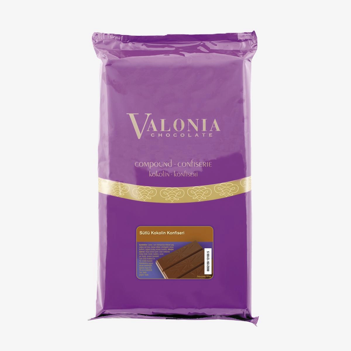 Sütlü Kuvertür Konfiseri  2,5Kg.