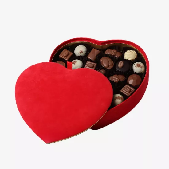 Valonia kırmızı kadife kalp 310GR