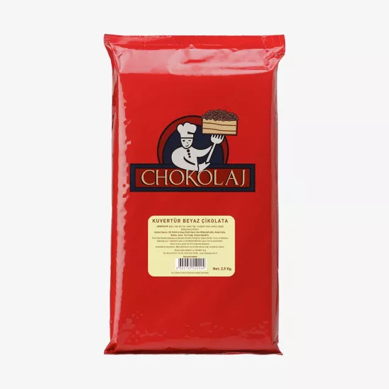 Chokolaj Beyaz Kuvertür 2,5KG