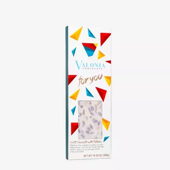 4U Beyaz Antep Fıstıklı Çikolata  300Gr.