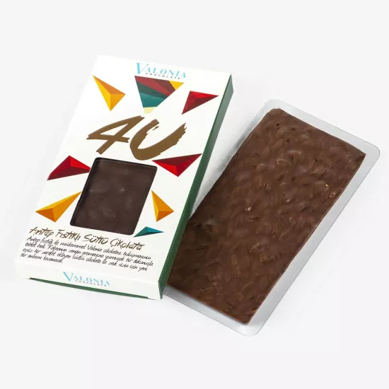 4U Sütlü Antep Fıstıklı Çikolata  100Gr.