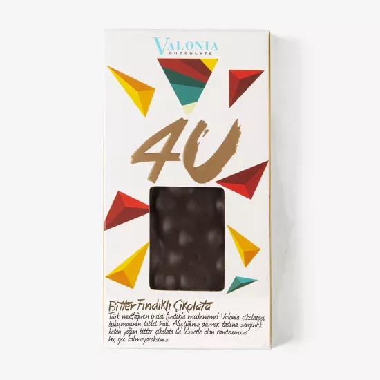 4U Bitter Fındıklı Çikolata  100Gr.