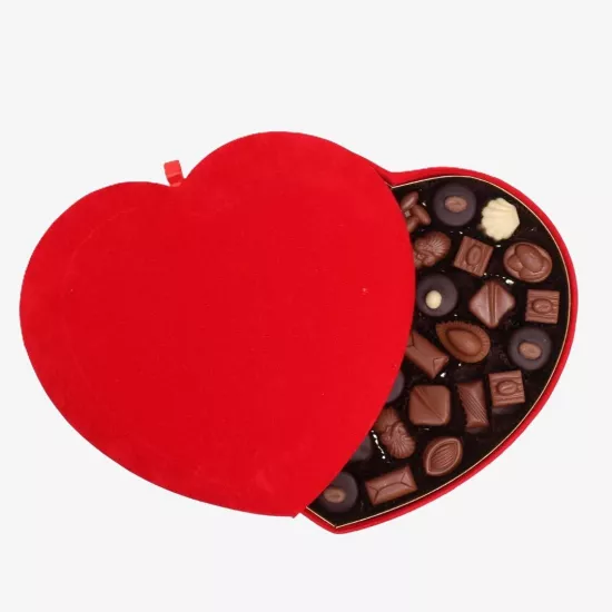 Valonia kırmızı kadife kalp 540GR